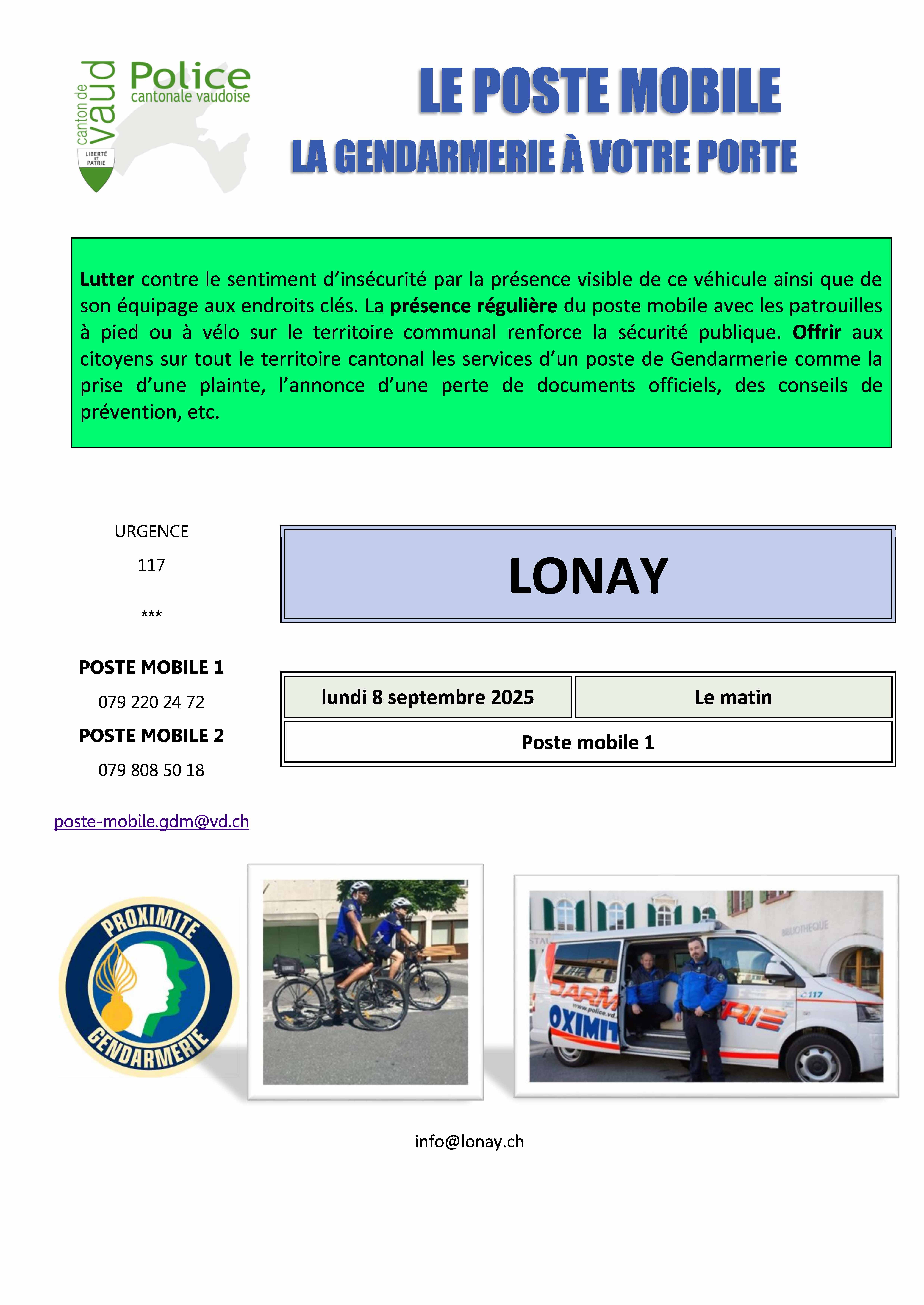 Poste gendarmerie mobile