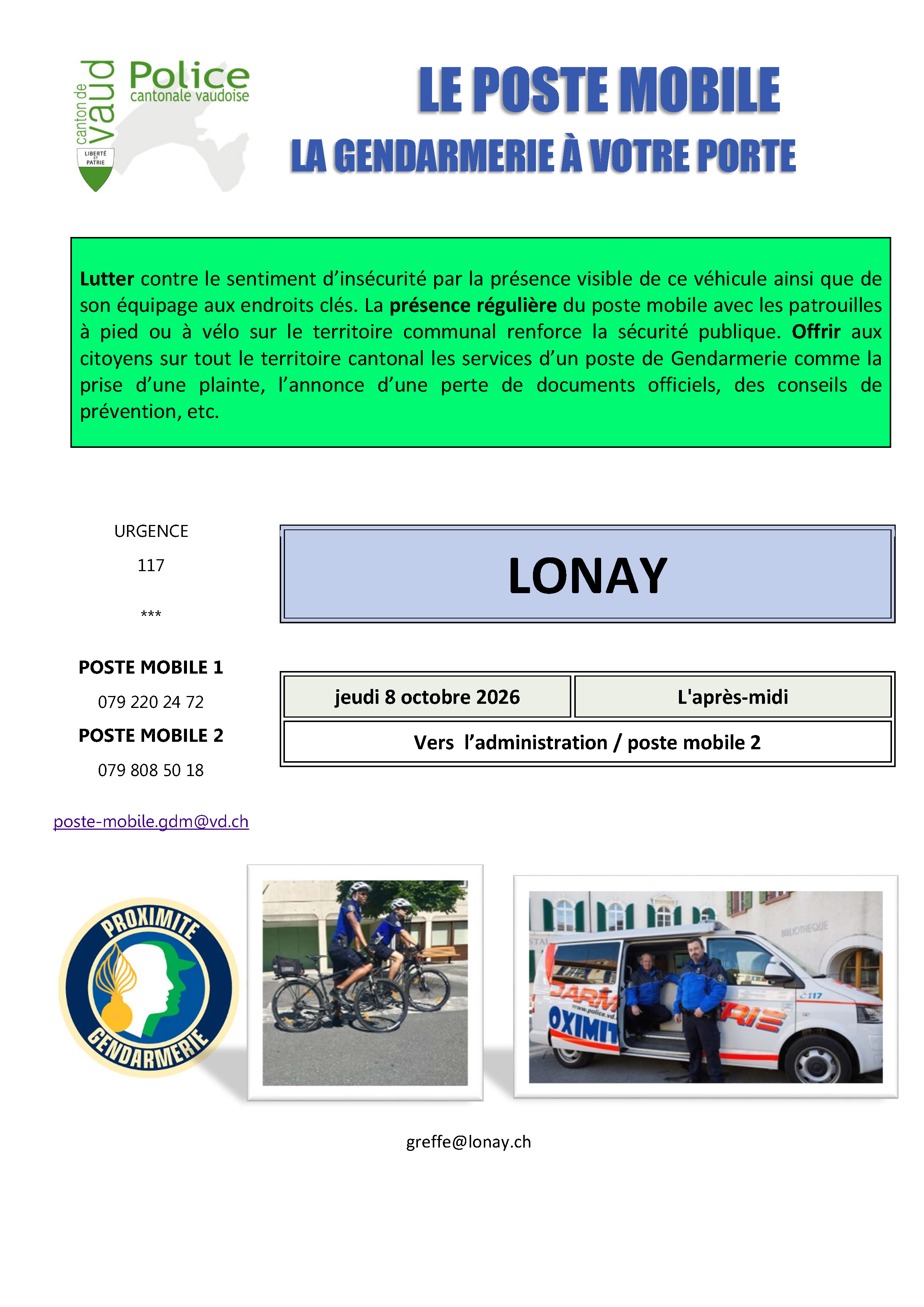 Poste mobile octobre